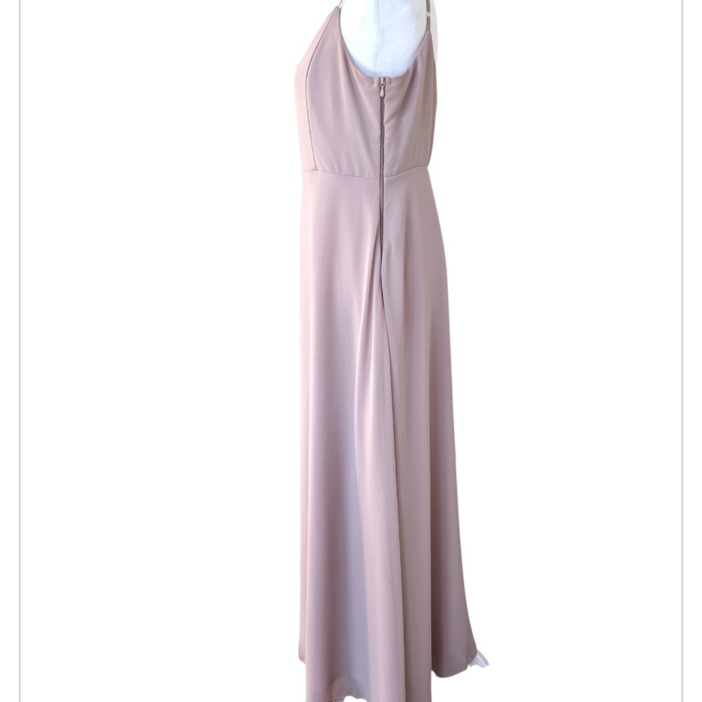 Show Me Your MuMu Soft Beige Faith ChiffonMaxi  Spaghetti Strap Dress Size L - Picture 7 of 11